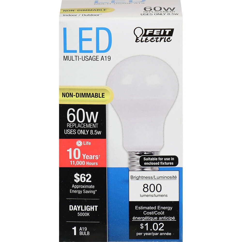 800 Lumen 5000K Non-Dimmable LED