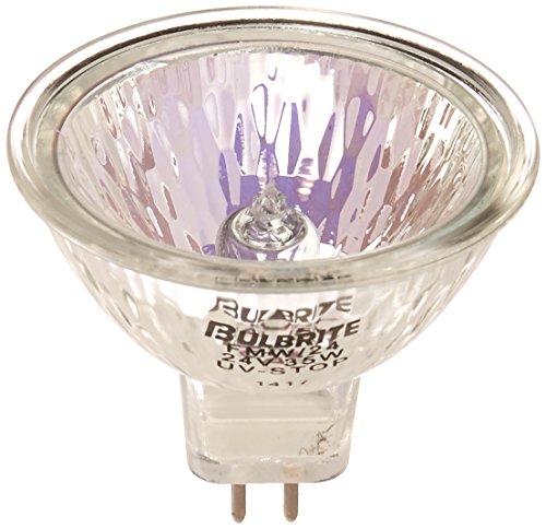 Bulbrite FMW/24 35 Watt Dimmable Halogen Lensed MR16 Bulb, Bi-Pin GU5.3 Base, Clear