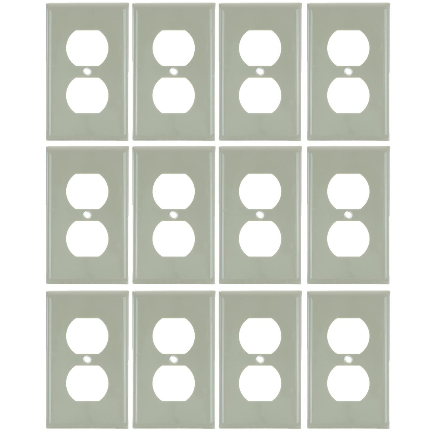 Sunlite E211/I 1 Gang Duplex Receptacle Plate, Ivory