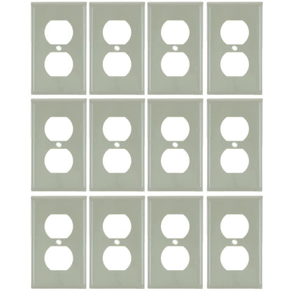 Sunlite E211/I 1 Gang Duplex Receptacle Plate, Ivory