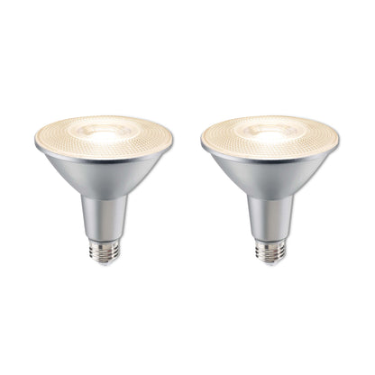 Bulbrite Pack of (2) 15 Watt Dimmable Flood PAR38 Medium (E26) LED Bulb - 1200 Lumens, 3000K, and 90 CRI