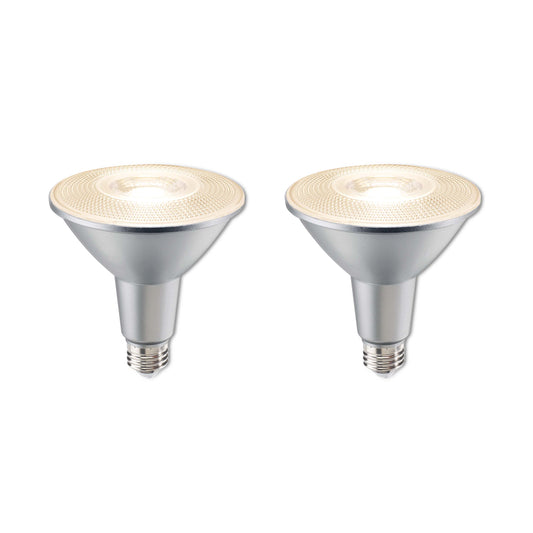 Bulbrite Pack of (2) 15 Watt Dimmable Flood PAR38 Medium (E26) LED Bulb - 1200 Lumens, 3000K, and 90 CRI