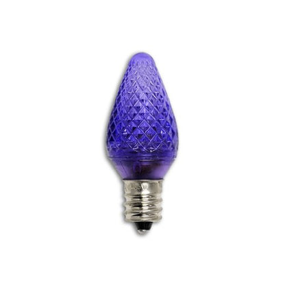 Bulbrite LED/C7PU-25PK 0.35 Watt LED C7 Christmas Light Replacement Bulbs, Candelabra, Purple, 25-Pack