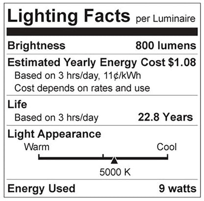 Luxrite LED A19 Light Bulb, E26 - Medium Base, 9W, 5000K - Bright White, 800 Lumens, 80 CRI, Frost Finish, Dimmable, Pack of 25 (LR21423)