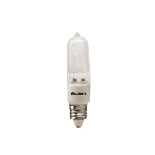 Bulbrite Q50FR/MC-10PK 50 Watt Dimmable Halogen JD Type T4, Mini-Candelabra Base, Frost, 10-Pack