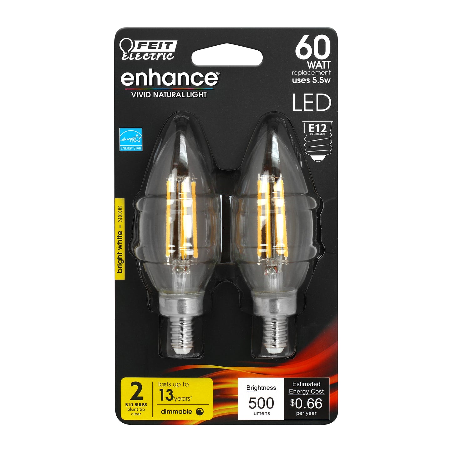 500 Lumen 3000K Dimmable Blunt Tip LED