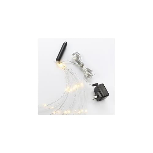Bulbrite LED/STAR/SIL/M/27K Indoor LED Starry String Lights-Multi, 10 - 10' Copper Wire Strands, Plug-In