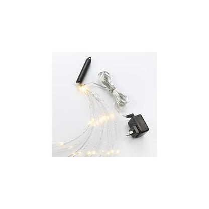 Bulbrite LED/STAR/SIL/M/27K Indoor LED Starry String Lights-Multi, 10 - 10' Copper Wire Strands, Plug-In