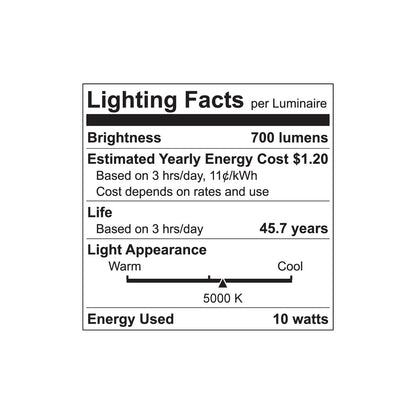 Luxrite Wall Mount LEDMHVN1/950/U/SN 5000K Bright White