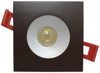 Luxrite 2" Regressed Interchangeable Canless Spotlight Square Bronze Trim (LR23452)