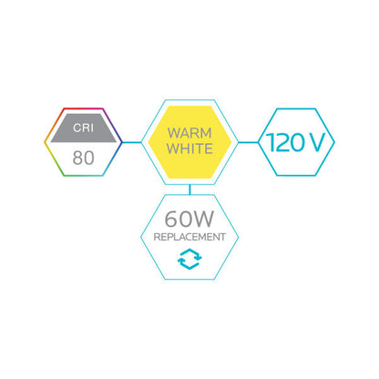 Luxrite LED A19 Light Bulb, E26 - Medium Base, 9W, 3000K - Soft White, 800 Lumens, 80 CRI, Frost Finish, Dimmable, Pack of 25 (LR21421)