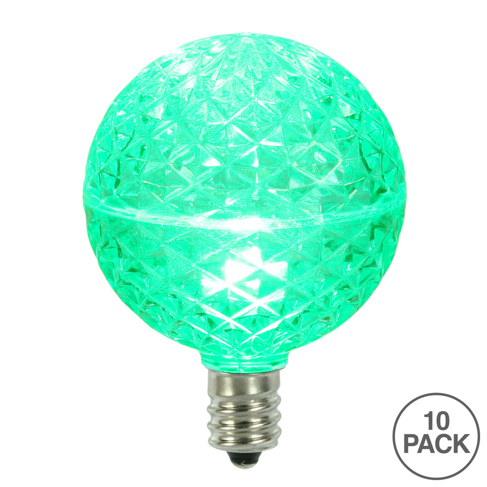 Vickerman G50 LED Green Replacement Bulb, E12/C7 Nickel Base .38W, 20 Pack