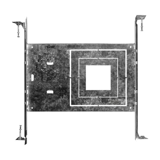Luxrite 3 Sizes Square New Construction Mounting Plate, Galvanized Steel Finish (LR41005)