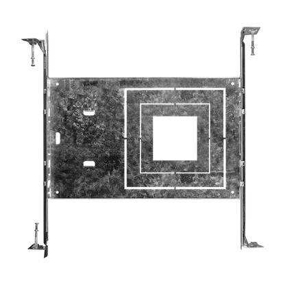 Luxrite 3 Sizes Square New Construction Mounting Plate, Galvanized Steel Finish (LR41005)