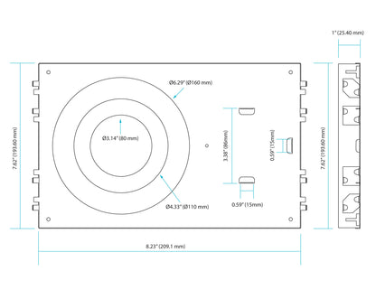Luxrite 3 Sizes Round New Construction Mounting Plate, Galvanized Steel Finish, Pack of 6 (LR41002)