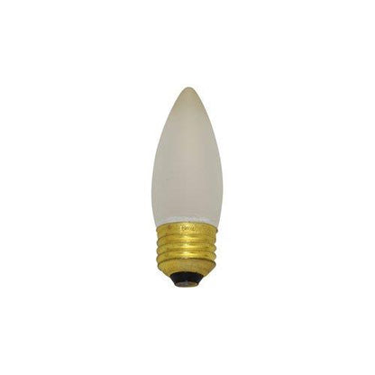 Bulbrite 40ETF/3 40 Watt Incandescent B10 Torpedo Chandelier Bulb, Medium Base, Frost