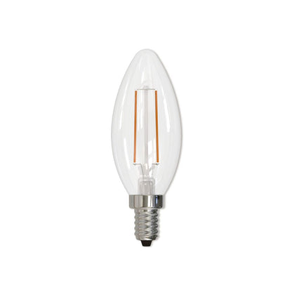Bulbrite LED Filament B11 Dimmable Candelabra Screw Base (E12) Light Bulb 40 Watt Equivalent 2700K, Clear 24-Pack