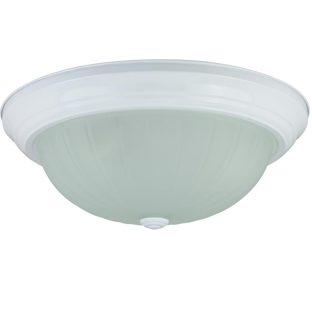 Sunlite 15" Decorative Dome Ceiling Fixture, Smooth White Finish, Frosted Glass