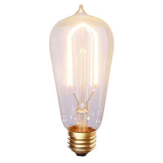 Vickerman ST58 Warm White Filament LED Bulb 1/BOX, E26 Brass Base, Dimmable, 120V, 3.5W 2200K - 2 Pack