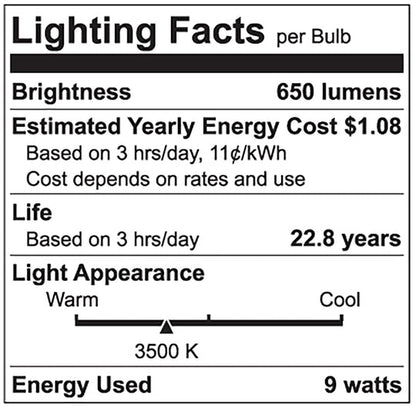 Luxrite LED BR30 Reflector Light Bulb, 9W, 650 Lumens, 3500K - Natural, 80 CRI, Frosted White Finish, Dimmable, Pack of 7 (LR31852)