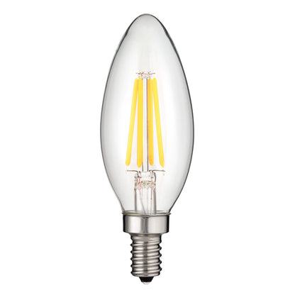 Sunlite LED Vintage Chandelier 6W (60W Equivalent) Light Bulb Candelabra (E12) Base, Warm White