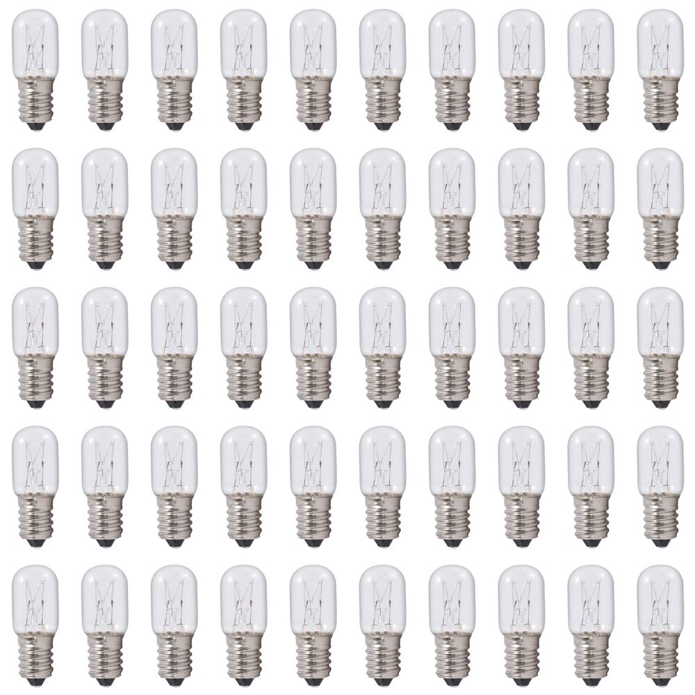 Bulbrite 10-Watt T5.5 Clear E14 Base Dimmable Warm White Light Incandescent Light Bulb (50-Pack)