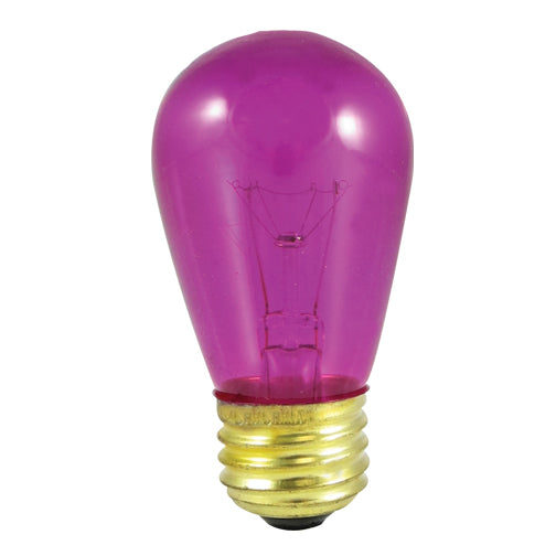 Bulbrite 11S14TF 11W Dimmable S14 String Light Replacement Bulb, Medium Base, Transparent Fuschia