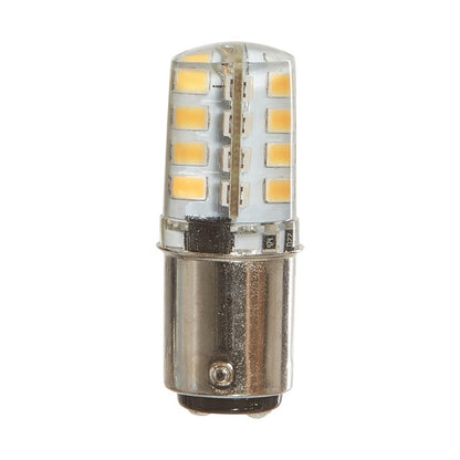 Luxrite LED T4 Shaped Double Contact Light Bulb, BA15D Base, 3W, 200 Lumens, 120V, 2700K - Warm White, 80 CRI, Clear Finish (LR24629)