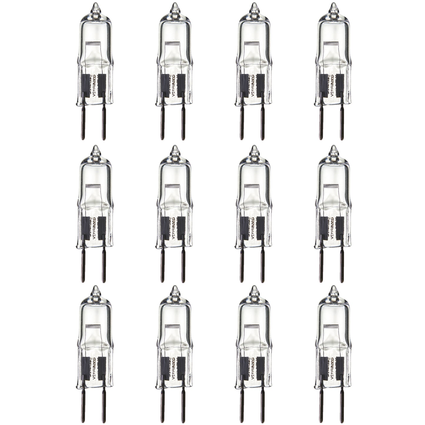 Sunlite 40615-SU Q35/GY6/12V Halogen 35-Watt Single Ended T3.5 Light Bulb, 525 Lumens, 12 Volts, GY6.35 (Bi-Pin) Base, Clear, 2000 Hour Life Span, 3200K - Warm White 12 Pack