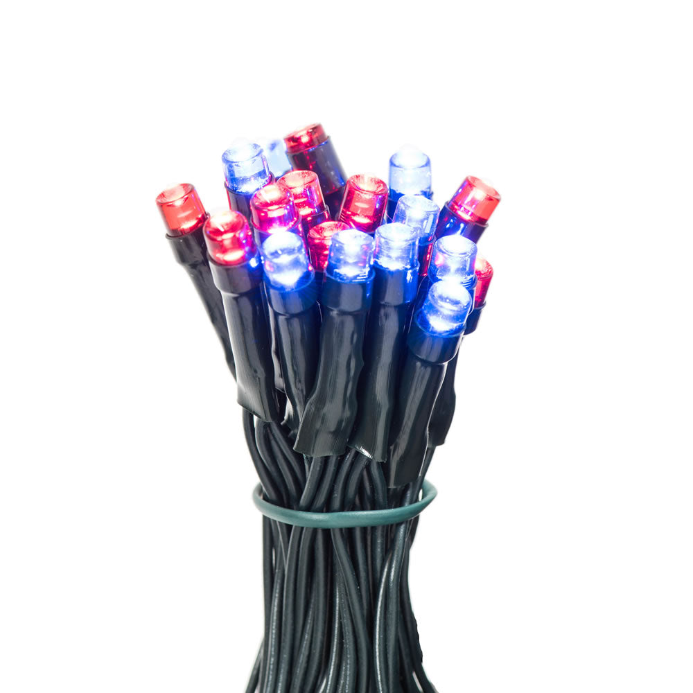Vickerman Battery Operated Multi-Colored LED Outdoor 35 Light Set, Automatic On-Off Timer. - 3 Pack