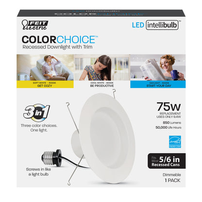 75-Watt Equivalent 5-6 in. Color Select LED Recessed Downlight