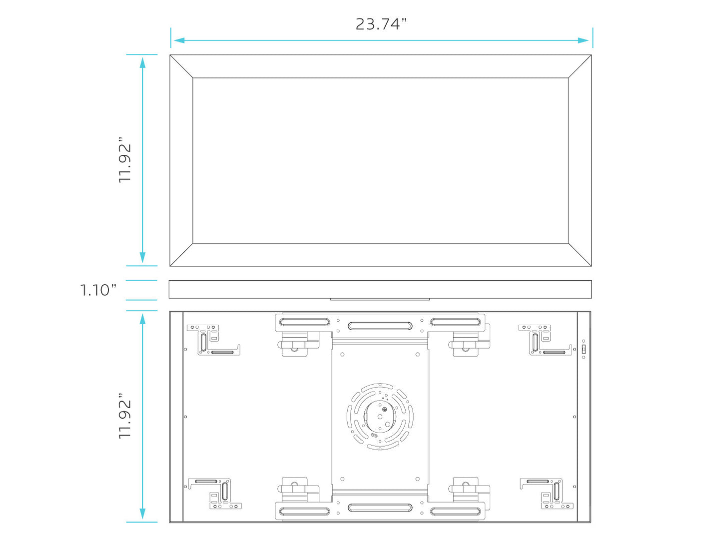 1X2 SURFACE MOUNT PANEL 22W 5CCT