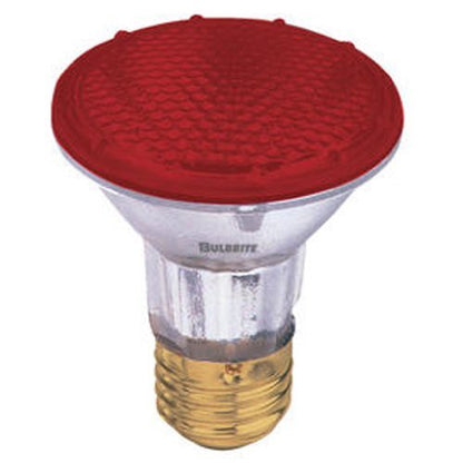 Bulbrite H50PAR20R 50 Watt Dimmable Colored Light Halogen PAR20, Medium Base, Red