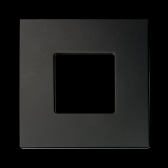 Luxrite 4" Mini Panel Square Smooth Black Trim For Canless Wafer Spotlight, Pack of 7 (LR23773)