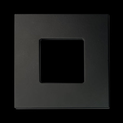 Luxrite 4" Mini Panel Square Smooth Black Trim For Canless Wafer Spotlight, Pack of 7 (LR23773)