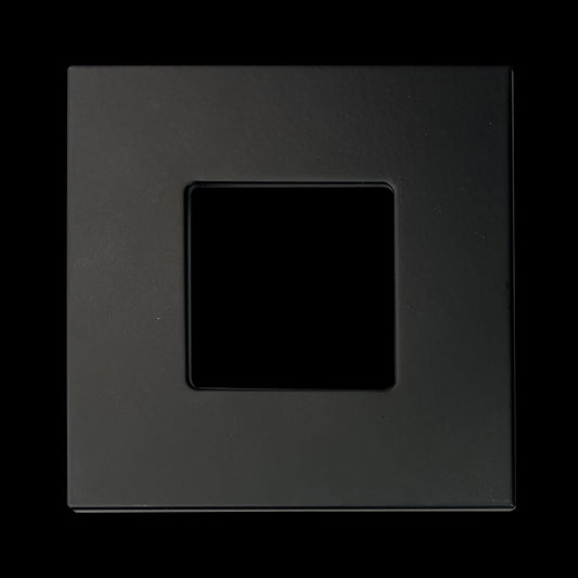 Luxrite 4" Mini Panel Square Smooth Black Trim For Canless Wafer Spotlight, Pack of 7 (LR23773)