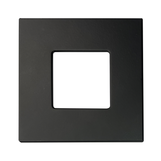 Luxrite 4" Mini Panel Square Smooth Black Trim For Canless Wafer Spotlight (LR23773)