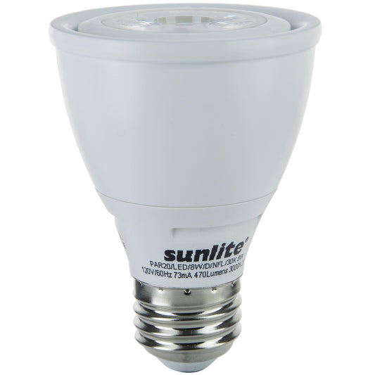 Sunlite LED PAR20 Reflector 8W (60W Equivalent) Light Bulb Medium (E26) Base, Warm White