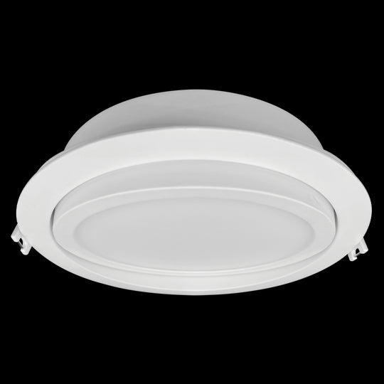 Luxrite LED 6" Mini Panel High Output Round Gimbal Canless Wafer Spotlight, 15W, 1400 Lumens, Color Selectable - 2700K/3000K/3500K/4000K/5000K, 80 CRI, White Finish, Dimmable (LR23746)