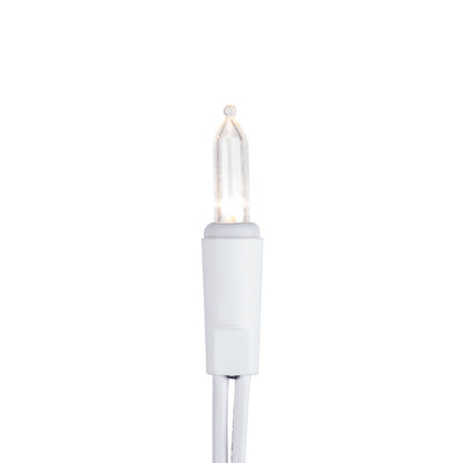 Vickerman 50 Light LED Warm White Dura-Lit Mini Lights, White Wire- 2 Pack