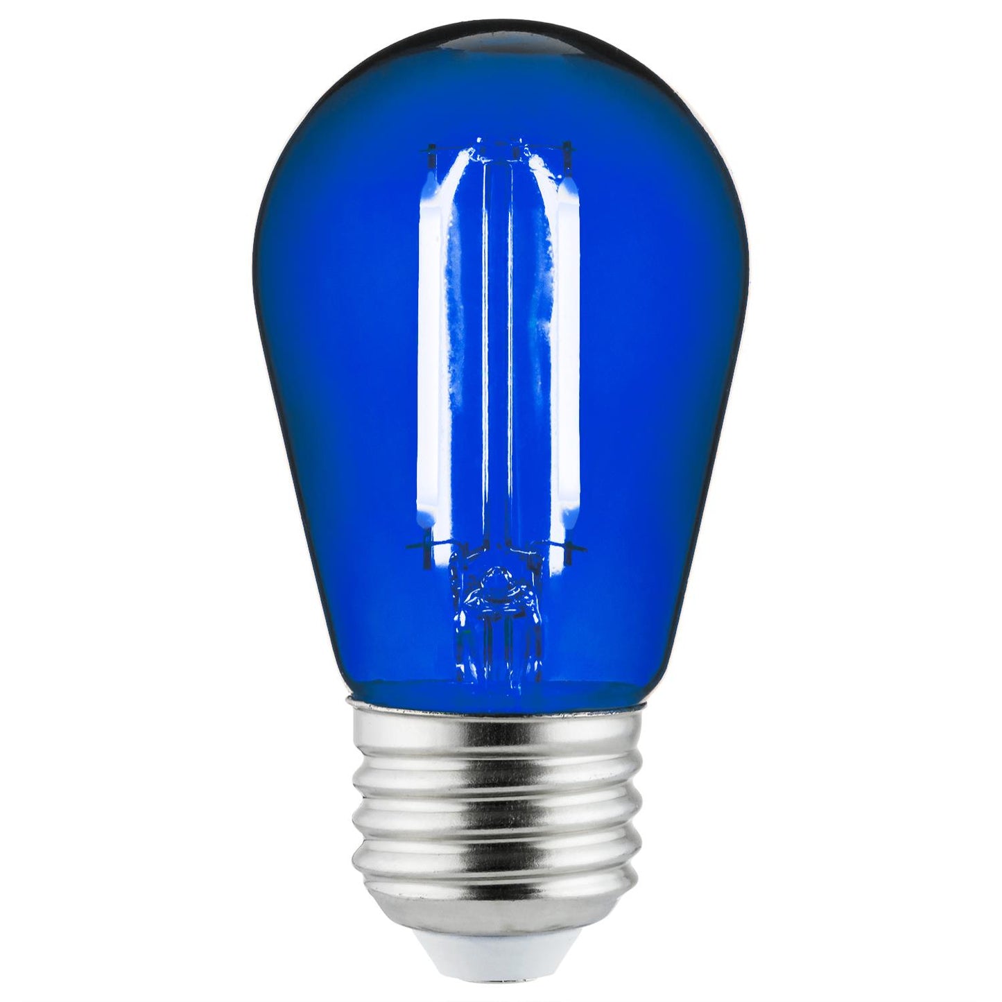 Sunlite LED Transparent Blue Colored S14 Medium Base (E26) Bulb - Parties, Decorative, and Holiday 15,000 Hours Average Life