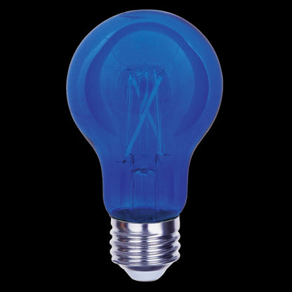 Luxrite LED Filament A19 Light Bulb, E26 Medium Base, 4.5W, Blue Transparent Bulb Finish, Pack of 8 (LR21723)