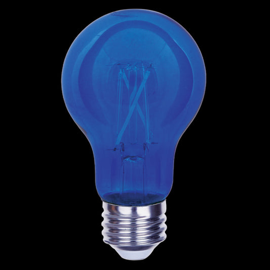 Luxrite LED Filament A19 Light Bulb, E26 Medium Base, 4.5W, Blue Transparent Bulb Finish (LR21723)