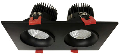 DOUBLE-HEAD GIMBAL 5CCT BLACK CANLESS SPOTLIGHT