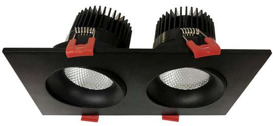 DOUBLE-HEAD GIMBAL 5CCT BLACK CANLESS SPOTLIGHT