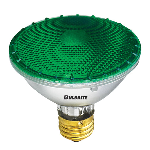 Bulbrite H75PAR30G 75 Watt Dimmable Colored Light Halogen PAR30, Medium Base, Green