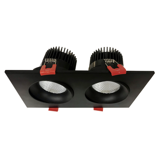 DOUBLE-HEAD GIMBAL 5CCT BLACK CANLESS SPOTLIGHT