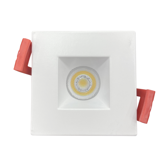 Luxrite 1" Regressed Interchangeable Canless Spotlight Square White Trim (LR23462)