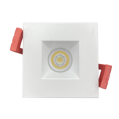 Luxrite 1" Regressed Interchangeable Canless Spotlight Square White Trim (LR23462)
