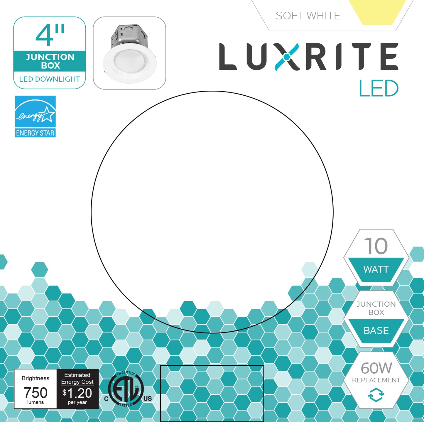 Luxrite Downlight LED/DL4/3000K/FL/JB 3000K Soft White